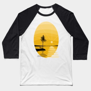 Golden Sun Reflection Baseball T-Shirt